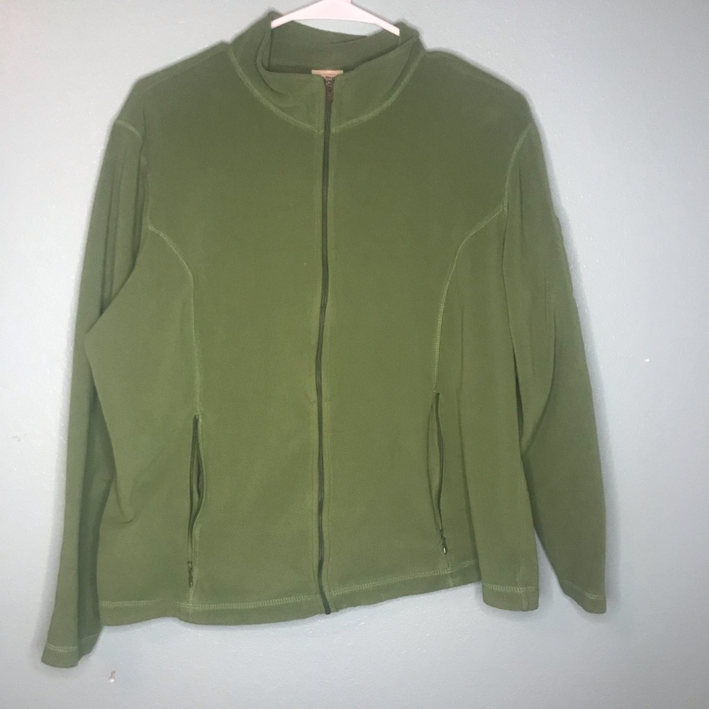 LL Bean ZIP Up Green Jacket Size XL